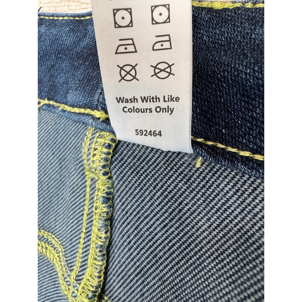 Halara Flex Denim Pull-On Straight Leg Jeans — XL Regular — Dark Wash - Picture 6 of 7